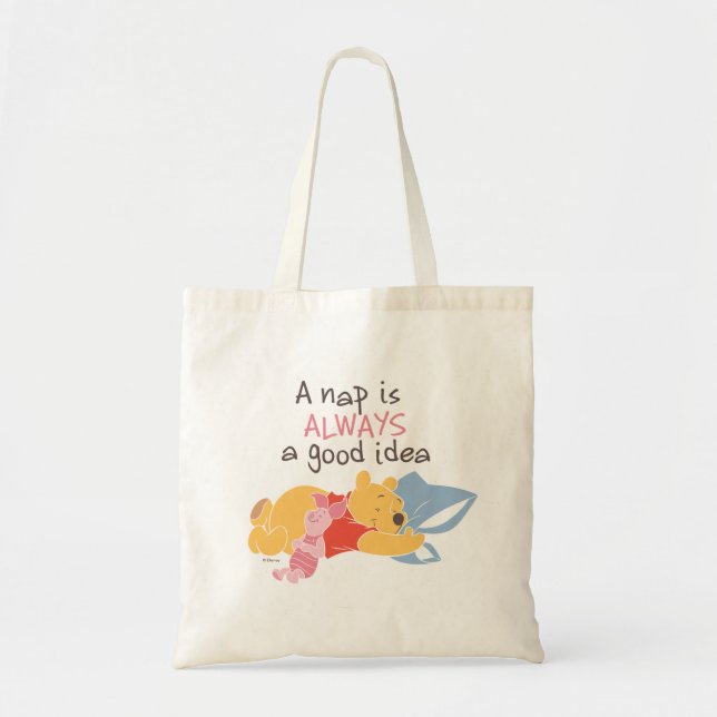 Pooh & Piglet | A Nap is Always a Good Idea Tote Bag (Front)
