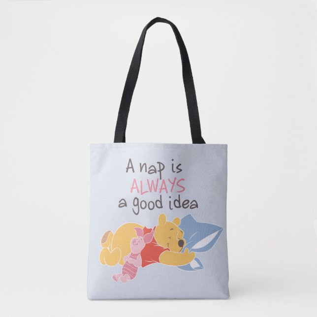 Pooh & Piglet | A Nap is Always a Good Idea Tote Bag (Front)