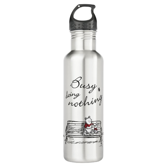 Pooh & Piglet | Busy Doing Nothing 710 Ml Water Bottle (Front)