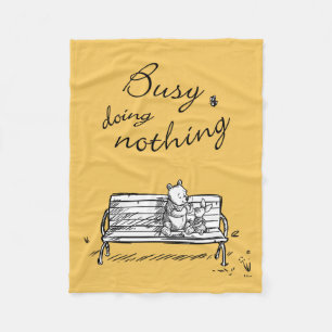 Pooh & Piglet   Busy Doing Nothing Fleece Blanket