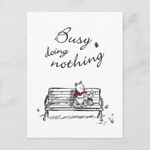 Pooh & Piglet Busy Doing Nothing Postcard