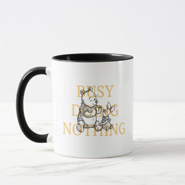 Pooh & Piglet | Busy Doing Nothing Quote Mug (Left)