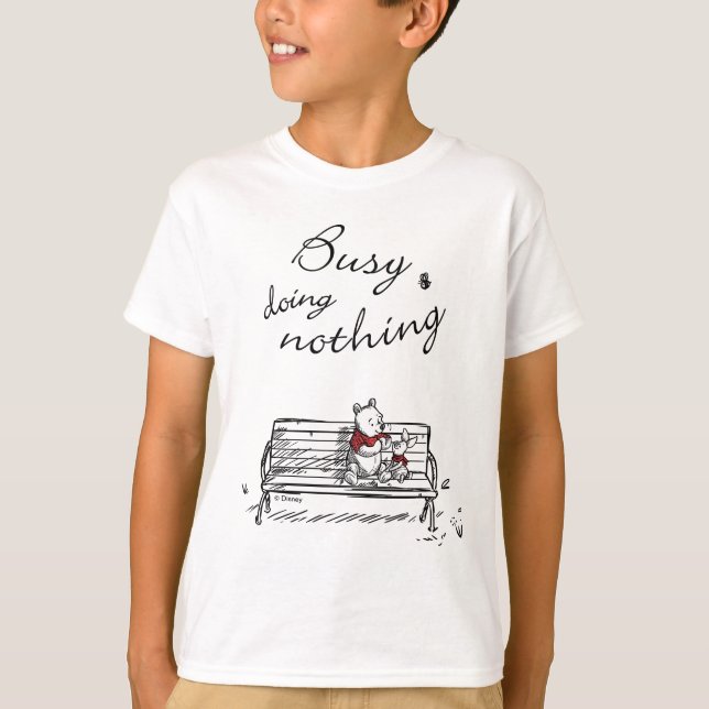 Pooh & Piglet | Busy Doing Nothing T-Shirt (Front)