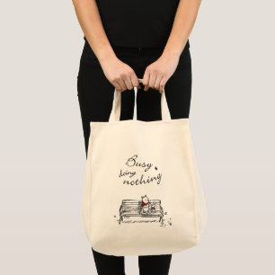 Pooh & Piglet   Busy Doing Nothing Tote Bag