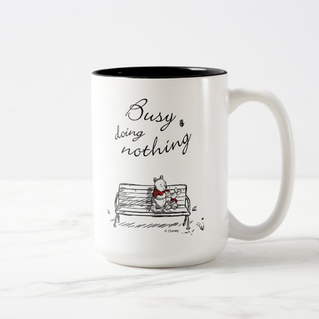 Pooh & Piglet | Busy Doing Nothing Two-Tone Coffee Mug (Right)
