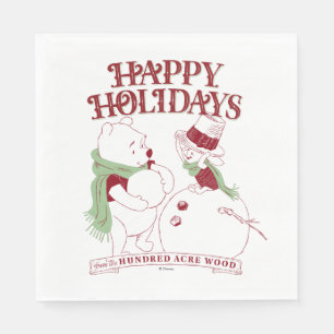 Pooh & Piglet Happy Holidays Napkin