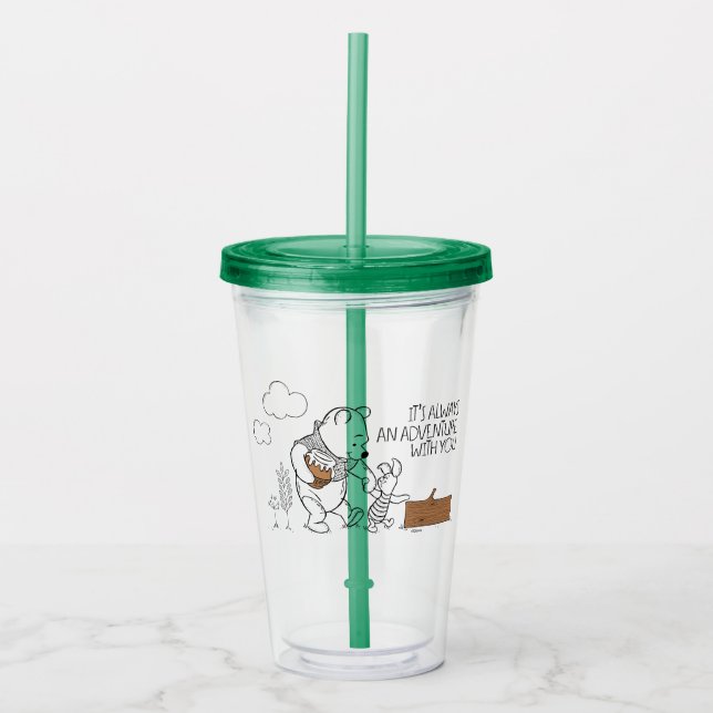 Pooh & Piglet | It's Always an Adventure with You Acrylic Tumbler (Front)