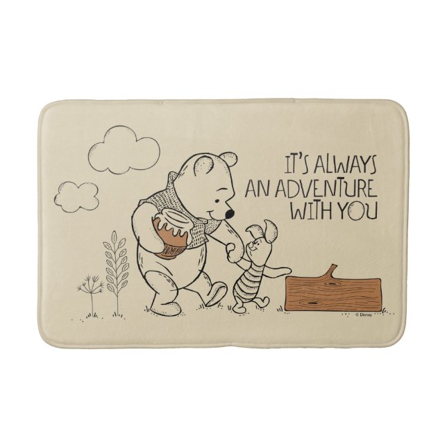 Pooh & Piglet | It's Always an Adventure with You Bath Mat (Front)