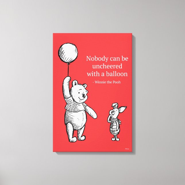 Pooh & Piglet | Nobody Can Be Uncheered Canvas Print (Front)