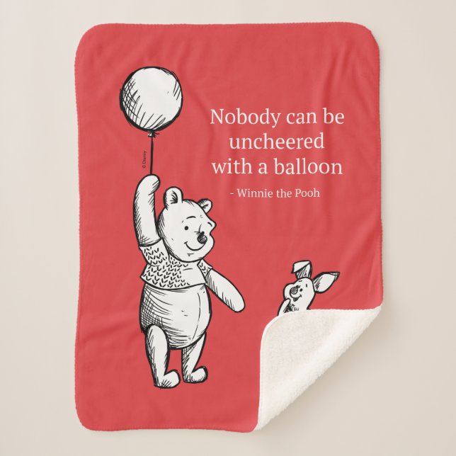 Pooh & Piglet | Nobody Can Be Uncheered Sherpa Blanket (Front)