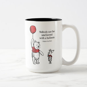 Pooh & Piglet   Nobody Can Be Uncheered Two-Tone Coffee Mug