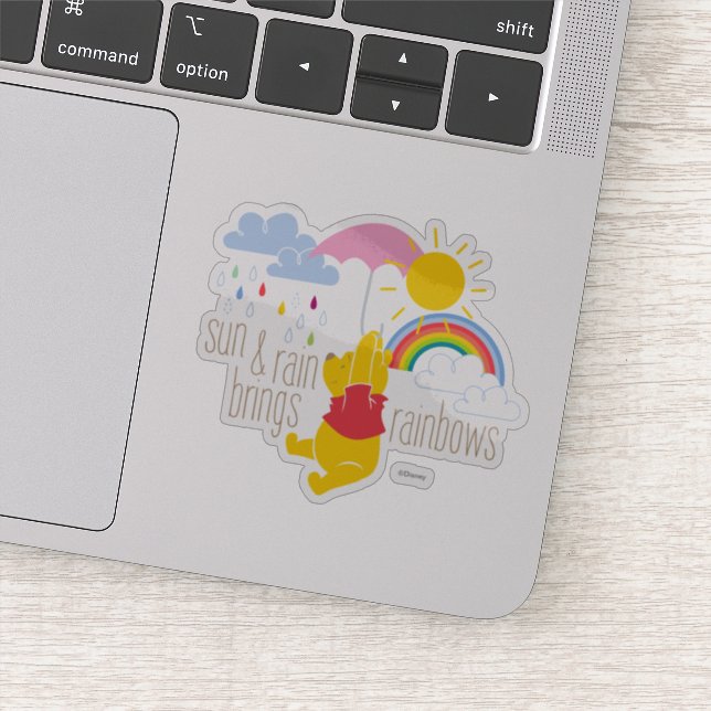 Pooh | Sun & Rain Brings Rainbows Quote (Detail)