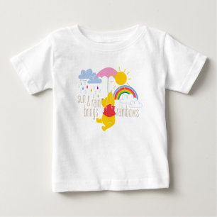 Pooh   Sun & Rain Brings Rainbows Quote Baby T-Shirt