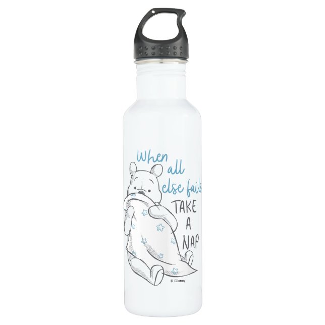 Pooh | Take a Nap Quote 710 Ml Water Bottle (Front)