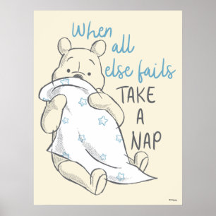 Pooh   Take a Nap Quote Poster