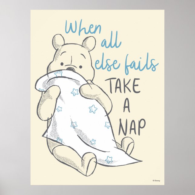 Pooh | Take a Nap Quote Poster (Front)