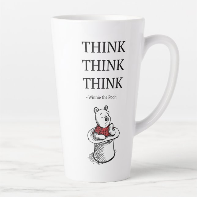 Pooh | Think Think Think Quote 2 Latte Mug (Right)