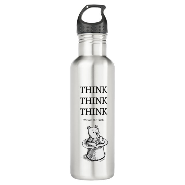 Pooh | Think Think Think Quote 710 Ml Water Bottle (Front)