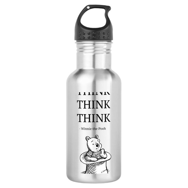 Pooh | Think Think Think Quote 710 Ml Water Bottle (Front)