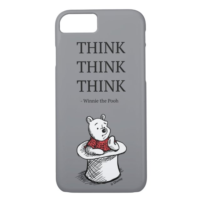 Pooh | Think Think Think Quote Case-Mate iPhone Case (Back)