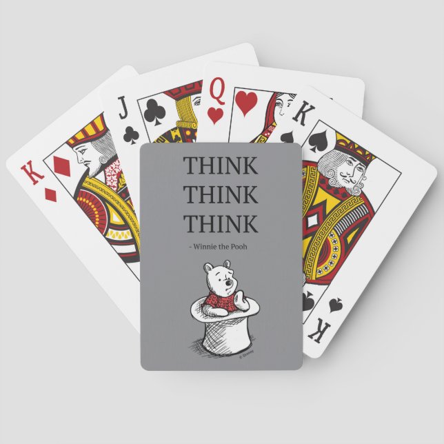 Pooh | Think Think Think Quote Playing Cards (Back)