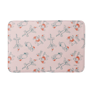 Pooh, Tigger, Eeyore & Piglet Christmas Pattern Bath Mat