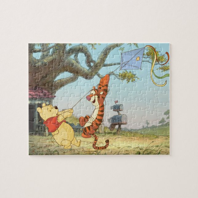 Pooh & Tigger Fly a Kite Jigsaw Puzzle (Horizontal)