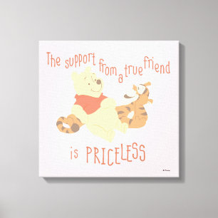 Pooh & Tigger   Support Quote Canvas Print