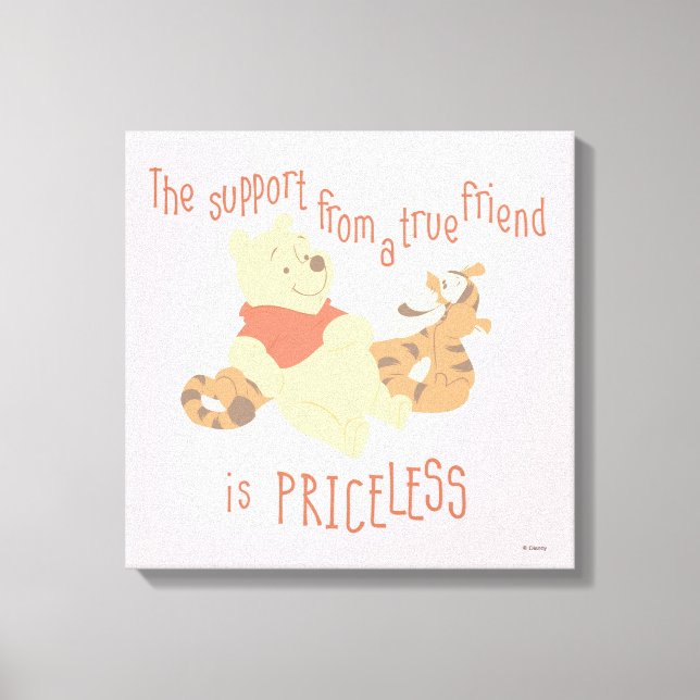 Pooh & Tigger | Support Quote Canvas Print (Front)