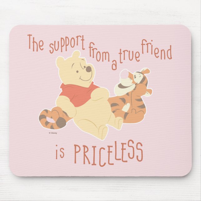 Pooh & Tigger | Support Quote Mouse Pad (Front)