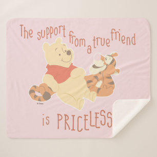 Pooh & Tigger   Support Quote Sherpa Blanket