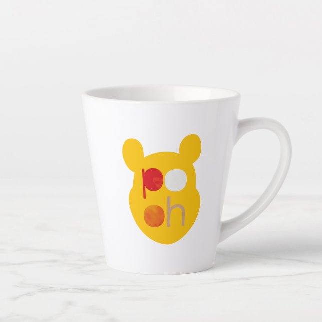 Pooh | Watercolor Big Head Latte Mug (Right)