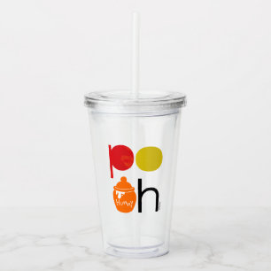 Pooh   Watercolor with Hunny Pot Acrylic Tumbler