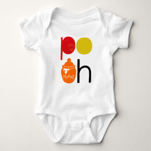 Pooh   Watercolor with Hunny Pot Baby Bodysuit
