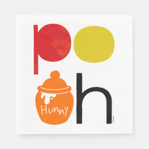 Pooh Watercolor with Hunny Pot Napkin