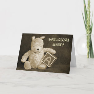 Pooh Welcomes Baby Card