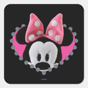 Pook-a-Looz Minnie   Peeking Square Sticker