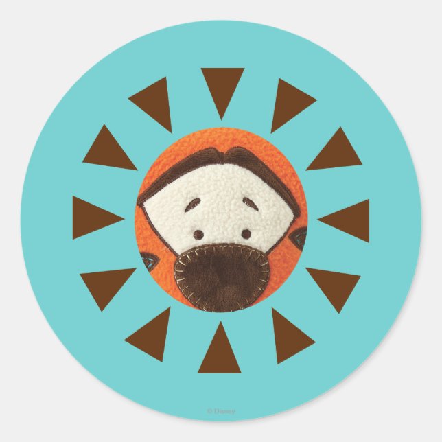 Pook-a-Looz Tigger Peeking Classic Round Sticker (Front)