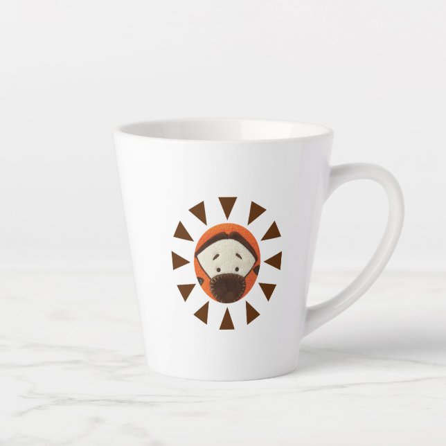 Pook-a-Looz Tigger Peeking Latte Mug (Right)