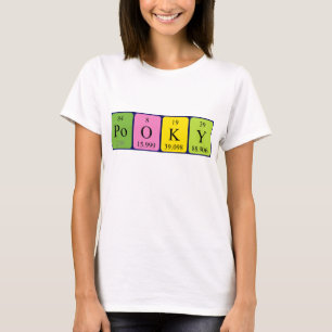 Pooky periodic table name shirt