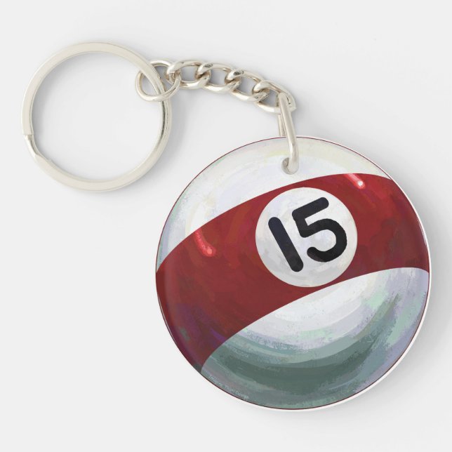 Pool 15 Ball Keychain (Front)