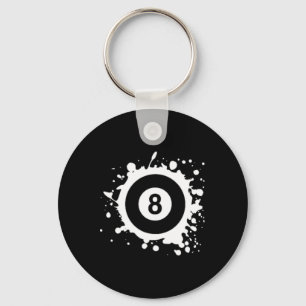 Pool 8 Ll Pool Billiards Logo Simple Pool Billiard Keychain