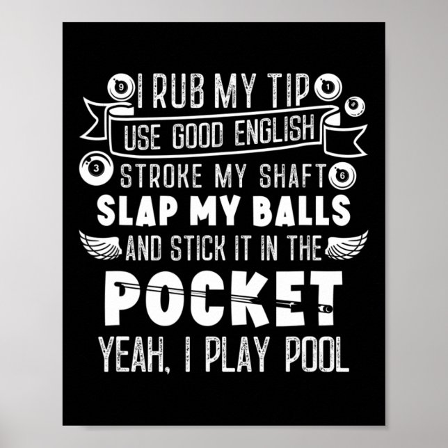 Pool And Snooker Player  Poster (Front)