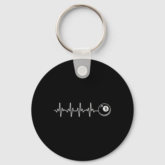 Pool Art For Men Women Billiards Lover 8 Ll Pool P Keychain (Front)