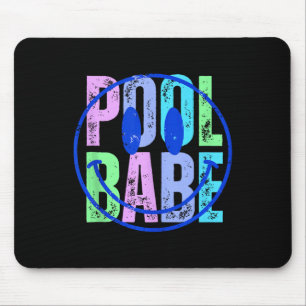 Pool Babe Vintage Family Matching Funny Summer Vac Mouse Pad