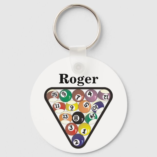 Pool Ball Rack Keychain (Front)