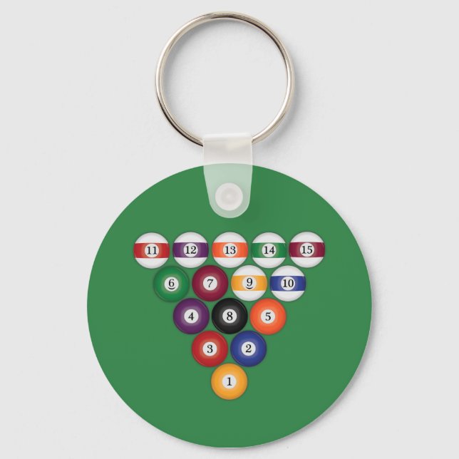 Pool Balls / Billiards: Keychains (Front)