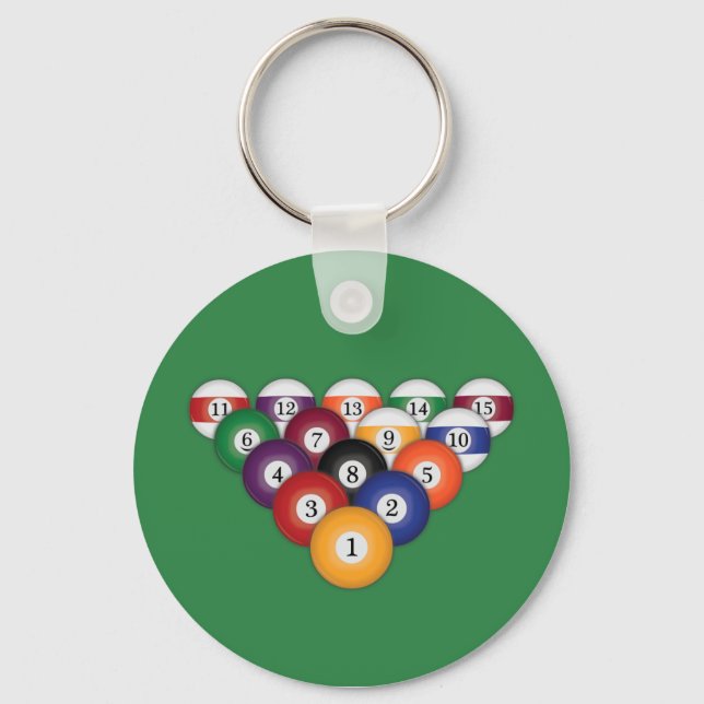 Pool Balls / Billiards: Keychains (Front)