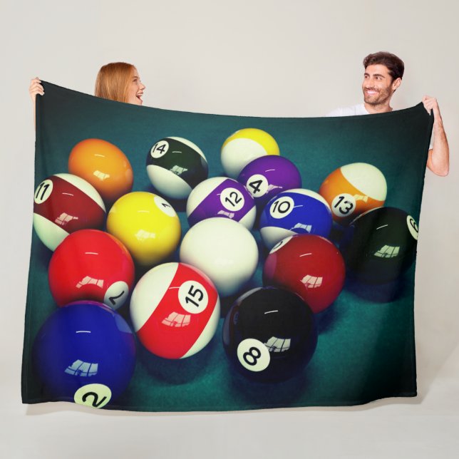 Pool Balls Fleece Blanket (In Situ)
