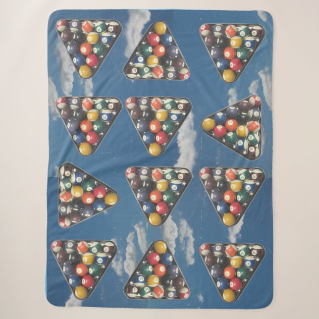 Pool Balls in the Sky Sherpa Blanket (Front)